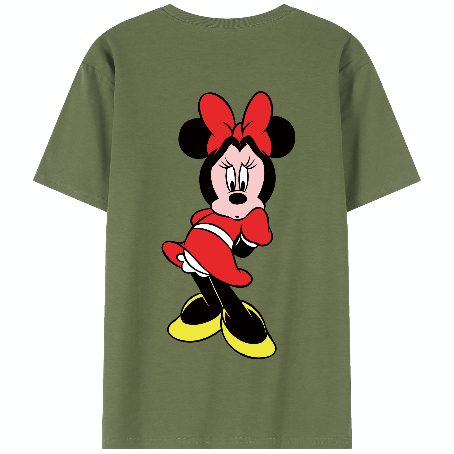 ミッキーマウス Mickey Mouse 綿100％半袖Tシャツ（背面プリント）